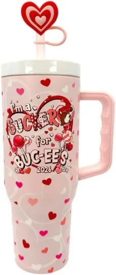 Discover 2026 Buc-ee’s Valentine’s Day Tumbler 40oz with Handle and Topper