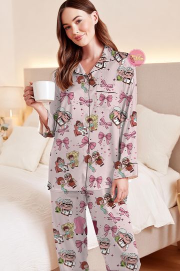 Discover Valentine Up Couple Pajama Set Cute, WDW Pajamas for Women, Romantic Love Sleepwear, Magic Kingdom Gift