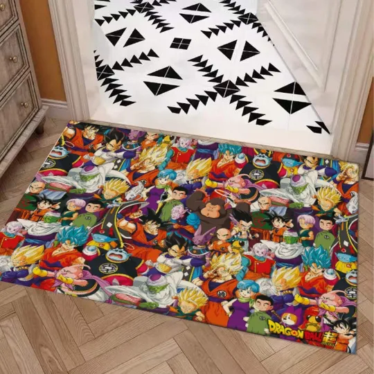Discover Anime Son Goku Dragon Ball-Z Print Doormat Rug Carpet With Non-slip Backing