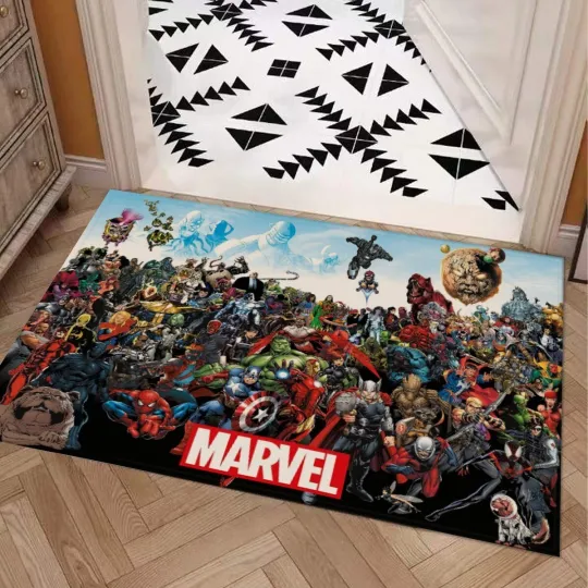 Marvel Comics Super Heroes Print Doormat Rug Carpet With Non-slip Backing
