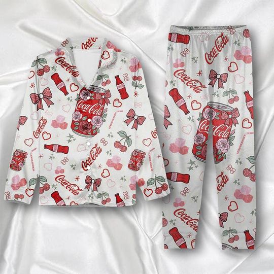 Discover Satin Dr Pepper Pajamas Set, Dr Pepper Soda Lover Pajamas, Drinks Lover Loungewear, Diet Pepper Sleepwear, Gift for Dr Pepper Lover