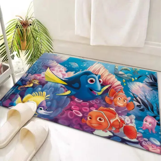 Discover Disney Finding Dory Nemo Print Doormat Rug Carpet With Non-slip Backing