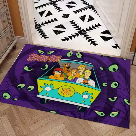 Discover Scooby-Doo Night Ride Print Doormat Rug Carpet With Non-slip Backing