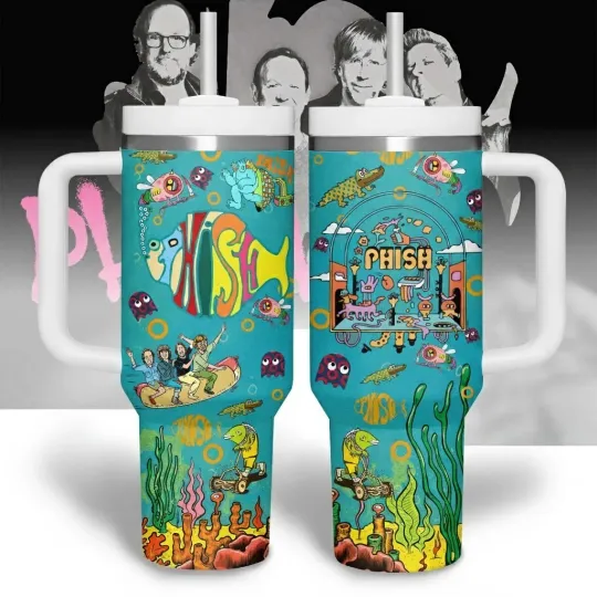 Discover Jam Band Music Style Tumbler with Handle 40oz