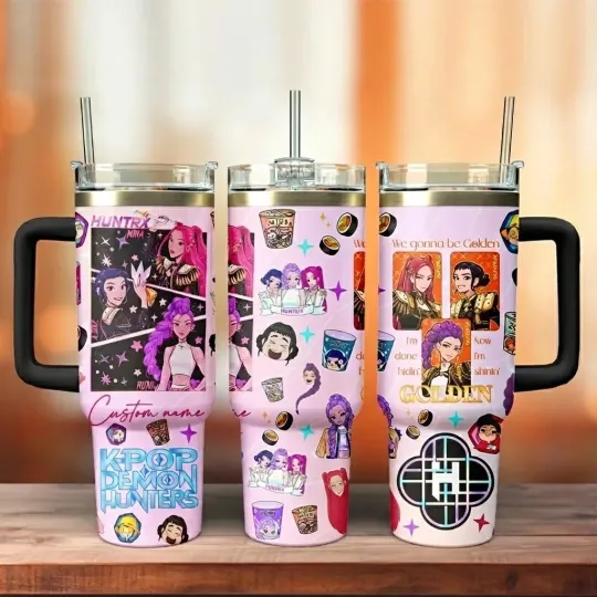 Discover Custom Kpop Inspired Tumbler with Handle 40oz