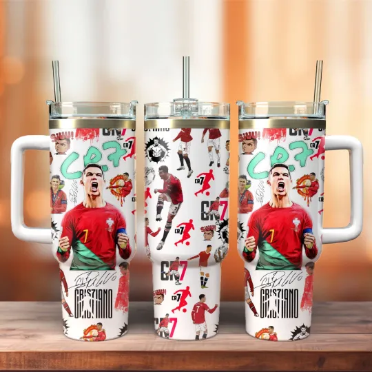 Discover Soccer Legend Style Tumbler 40oz with Handle – Insulated Cup