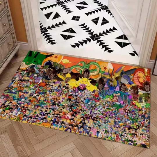 Discover Dragon Ball-Z Characters Print Doormat Rug Carpet With Non-slip Backing