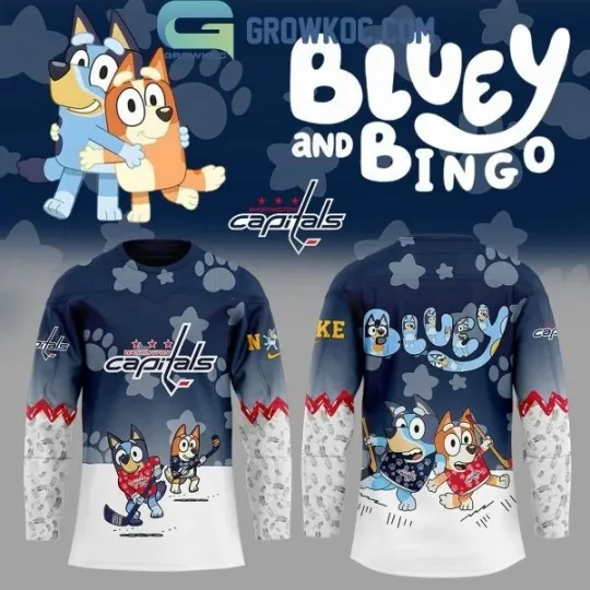 Discover Washington Capital BlueyDad And Bingo 2025 Hockey Jersey