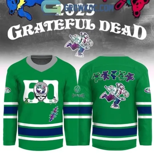 Discover Abbotsford Canuck x Grateful1 De.ad 60 Years 2025 Hockey Jersey