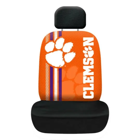 Clemson Tigers Rally Design Seat Cover [NEW] NCAA Car Truck Seatbelt Bucket