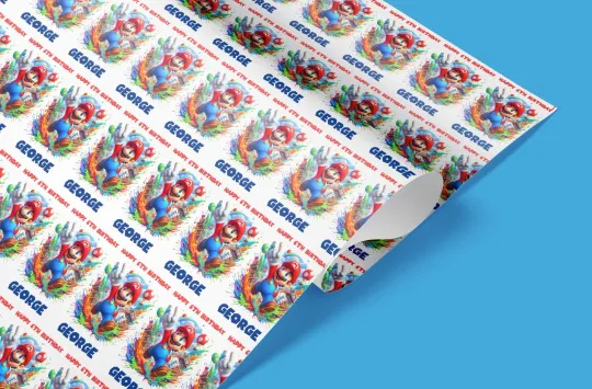 Discover Mario Personalized Wrapping Paper