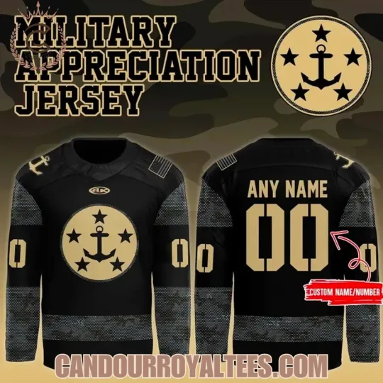 Discover Norfolk Admiral Military Appreciation Jersey 2025 Hockey Jersey
