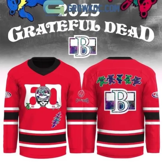 Discover Belleville Senator x Grate.ful Dead 60 Years 2025 Hockey Jersey