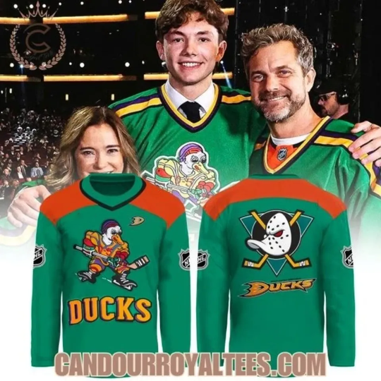 Discover Anaheim Duck Quack Attack Retro Edition Green Hockey Jersey All Sizes
