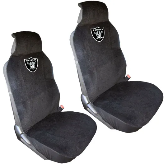 Discover New football Oakland Raiders Car Truck SUV Van 2 Front Sideless Seat Covers Set
