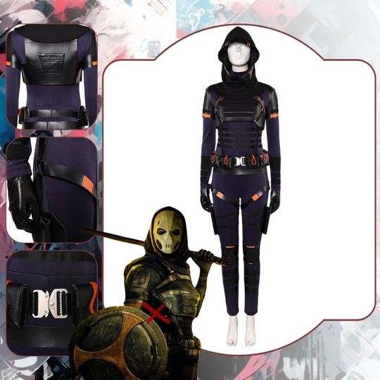 Discover Taskmaster Cosplay Bolts of Thunder Costume Disguise for Women Jumpsuit Hooded Fantasy Roleplay Outfits Halloween Carnival Suit