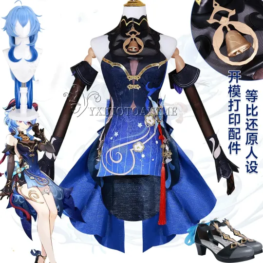 Discover In Stock Ganyu New Outfit Cosplay Costume Genshin Impact Cosplay Twilight Blossom Gan Yu Full Set Cosplay Outfit shoes Uniform