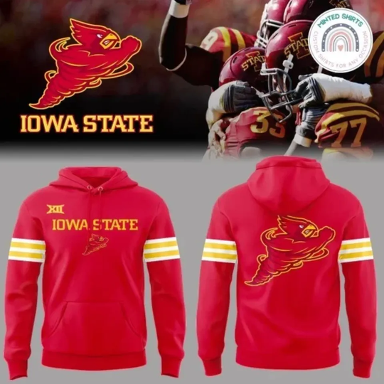 Iowa State Cyclone New Helmet Logo Hoodie All Sizes