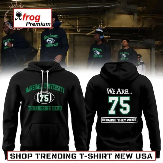 Discover Marshall 1Thundering Herd 75 Tribute Hoodie Unisex All Sizes