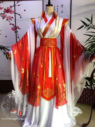 Discover Tianguan blessing Xie Lian Prince Yue Shen Cosplay Costmes Red Wedding Dress Hanfu ancient style set for Halloween Party