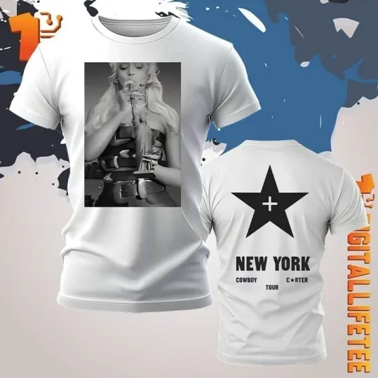 Discover NY Exclusive Beyoncé Cowboy Carter Tour 2025 Official 3D Double Sided T-Shirt