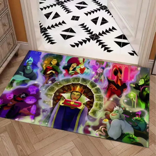 Discover Disney Evil Queen Villains Print Door Mat Rug Carpet With Non-slip Backing