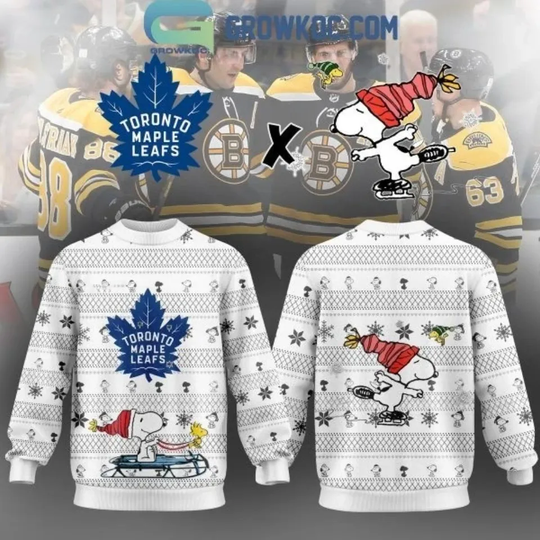 Discover Toronto Maple Leaf x Snoopy Winter Ugly Sweater All Sizes