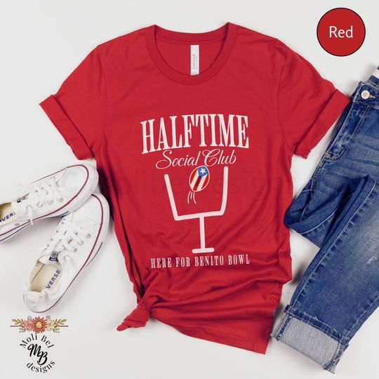 Discover Halftime Soociial Clubb Shirt Conejo Malo Puerto Rico Football Tee Superbowl Halftime T-Shirts PR Puerto Rican Pride Boricuas Seguimo Aqu Tees