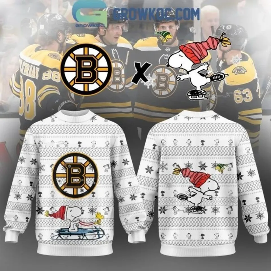 Discover Boston Bruin x Snoo.py Winter Ugly Sweater Unisex All Sizes
