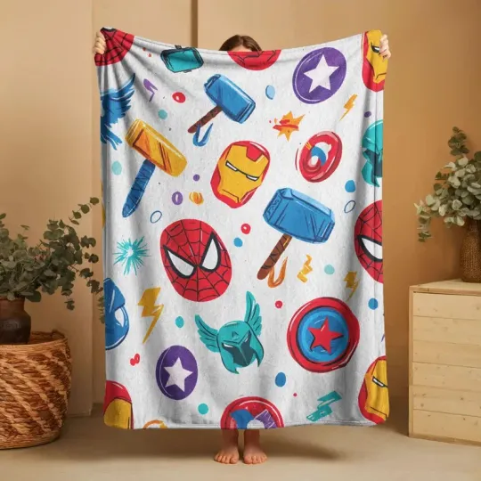 Discover Superhero Fan, Comic Book Lover Disney Fleece Blanket