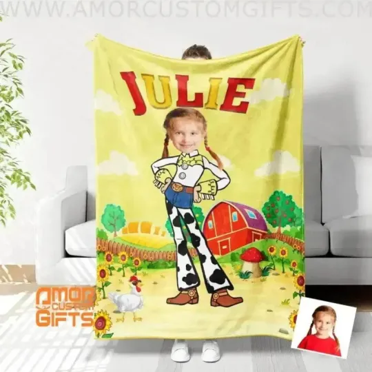 Discover Personalized Jessie Photo Blanket, Custom Photo & Name Fleece Blanket