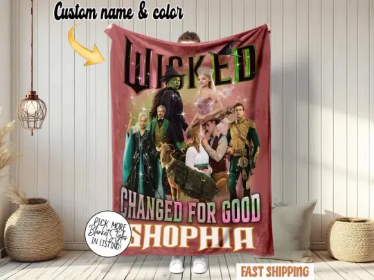 Discover Custom Wicked Changed For Good Blanket, Wicked Witch Fleece Blanket