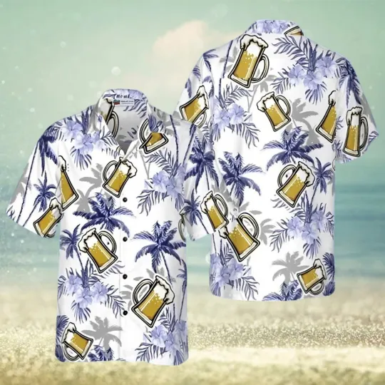 Discover Beer Coconut Tree Hawaiian Shirt
