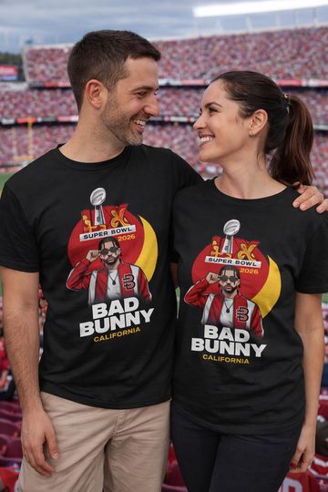 Discover Super Bowl 2026 Benito Halftime Show T Shirt | Football Performance Graphic Tee | Unisex Streetwear Shirt