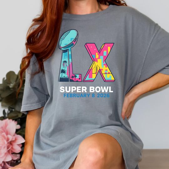Discover Super Bowl LX Shirt, February 8 2026 Game Day Tee, Retro Football Event Graphic Shirt