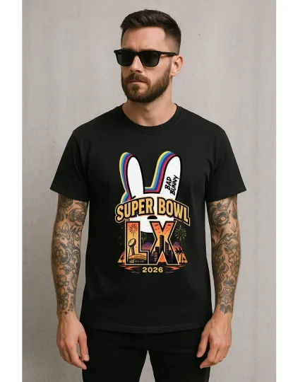 Discover Bad Bunny Super Bowl LX 2026 T-Shirt Levi’s Stadium California Game Tee