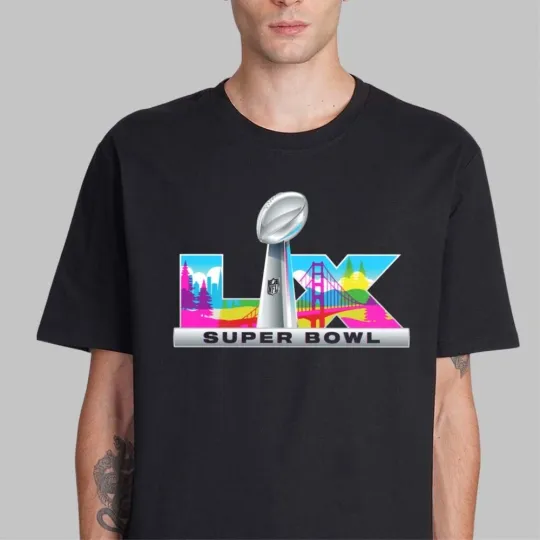 Discover Super Bowl LX Francisco Bay Arena February 8 2026 Logo T-shirt