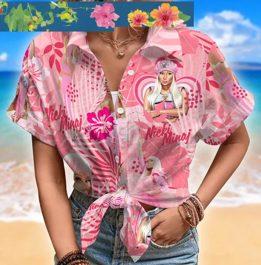 Discover Palm Tree Coconut Monstera Hawaiian Shirt for Women and Men