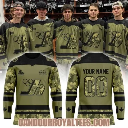 Discover Les Olympique de Gatineau Memorial Veterans Hockey Jersey All Sizes