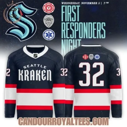 Discover Seattle 1Kraken x First Responder Appreciation Night Jersey 2025