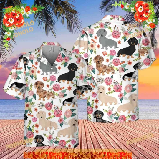 Discover Dachshunds Dog Hawaiian Floral Shirt, Summer Fun Hawaiian Shirt for Pets