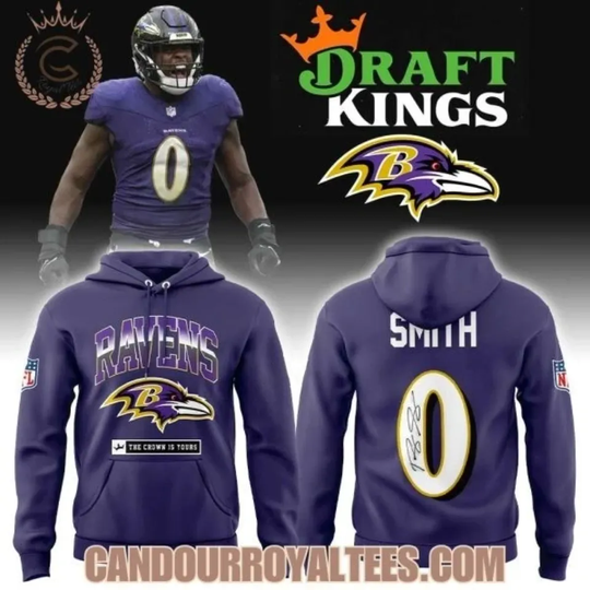 Discover Baltimore Raven Roquan Smith Draft King Signature Hoodie All Sizes