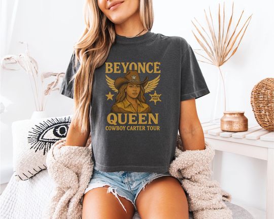 Discover Queen Beyoncé Cowboy Carter Tour T-Shirt - Western Cowgirl Concert Merch