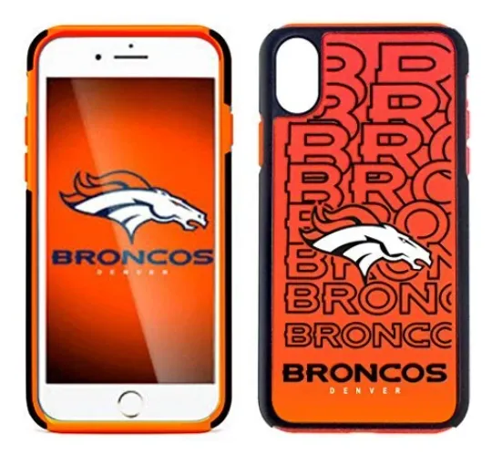 football Denver Broncos Hybrid Repeat Case for iPhone X & XS (5.8")