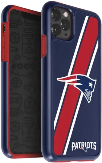 football New England Patriots Dual Hybrid Case For Apple iPhone 11 Pro, XS & X