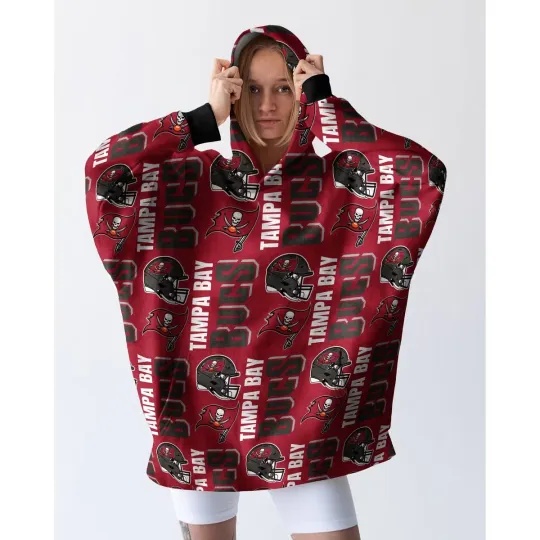 Discover Tampa Bays football Adult Hooded Blanket Wearable Fan