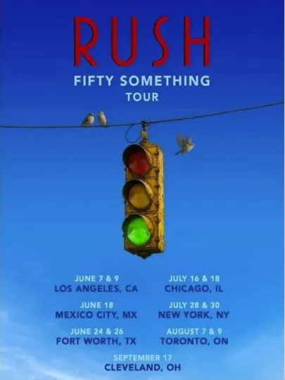 Discover Rush 2026 North American Tour Poster