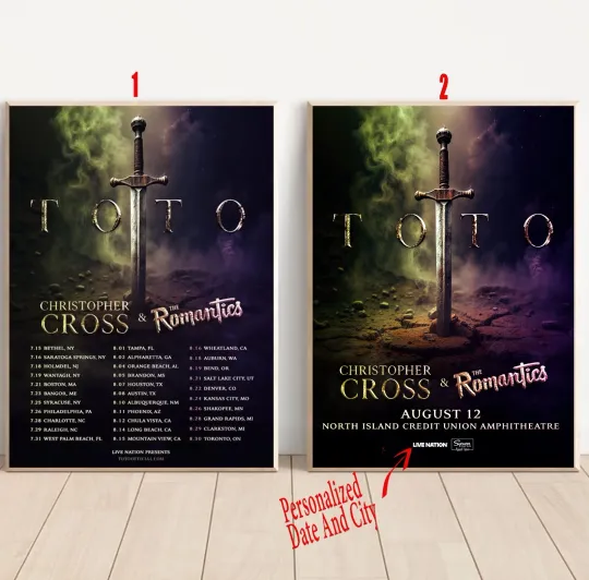 Discover Custom Toto announces 2026 Summer Tour Poster