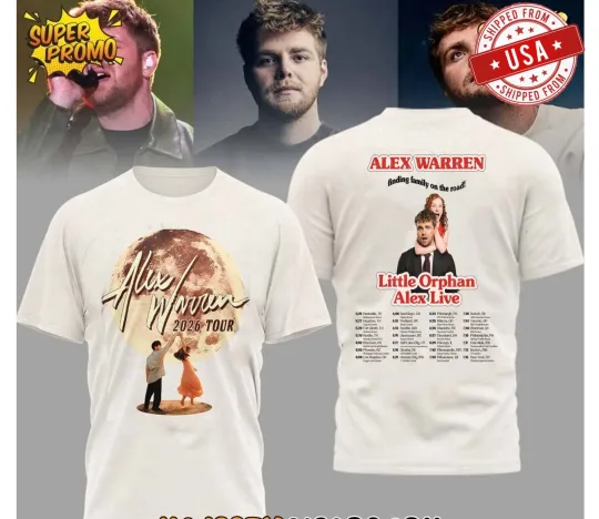 Discover Alex Warren Little Orphan Alex Live US Tour 2026 T-Shirt