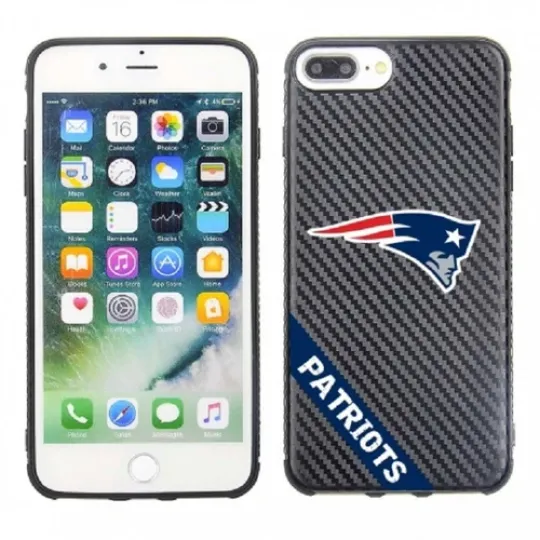 football New England Patriots Carbon Case for iPhone 8 +, 7 +, 6 + & 6S + (5.5")
